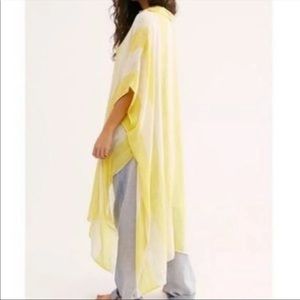 Free People Stripe Maxi Poncho